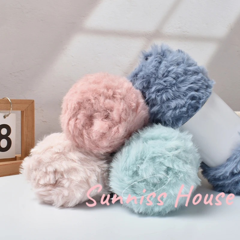 

100g Soft Fluffy Faux Fur Yarn，imitation Mink Cashmere Wool Yarn，Velvet Thick Thread for Hand Knitting Crochet Sweater Thread