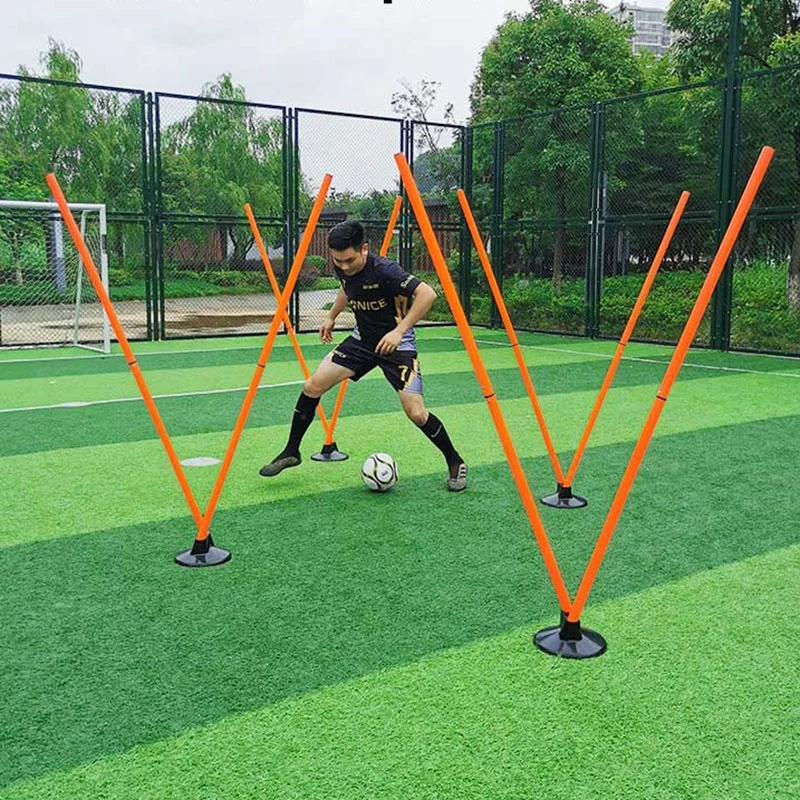 

Multifunctional Soccer Speed Training Poles Indoor Outdoor Agility Marker Soccer Training Equipment