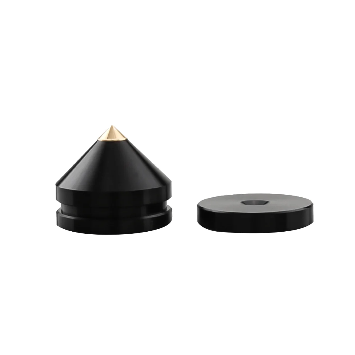 8 Set Speaker Stand Feet Foot Pad Aluminium Alloy Metal Spikes Cone Floor Foot Nail Black