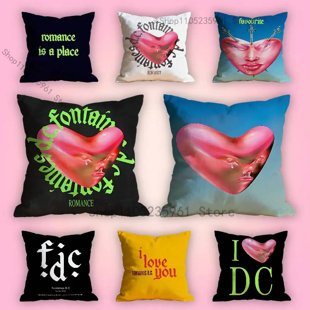 

Fontaines DC Romance Pillow Cases for Bedroom Living Room Sofa Home Decor Polyester Cushion Cover with Zipper