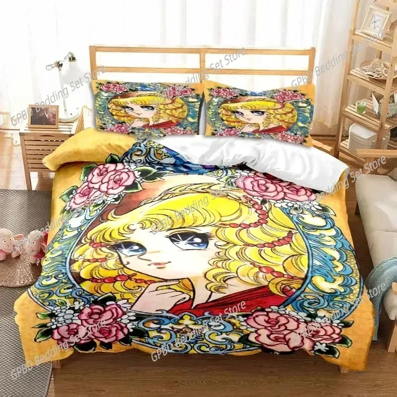 3D Print Duvet Cover Manga Candy Cute Pattern Comfortable Duvet Cover Pillowcase Bedding Set Bedroom Decoration Home Textile