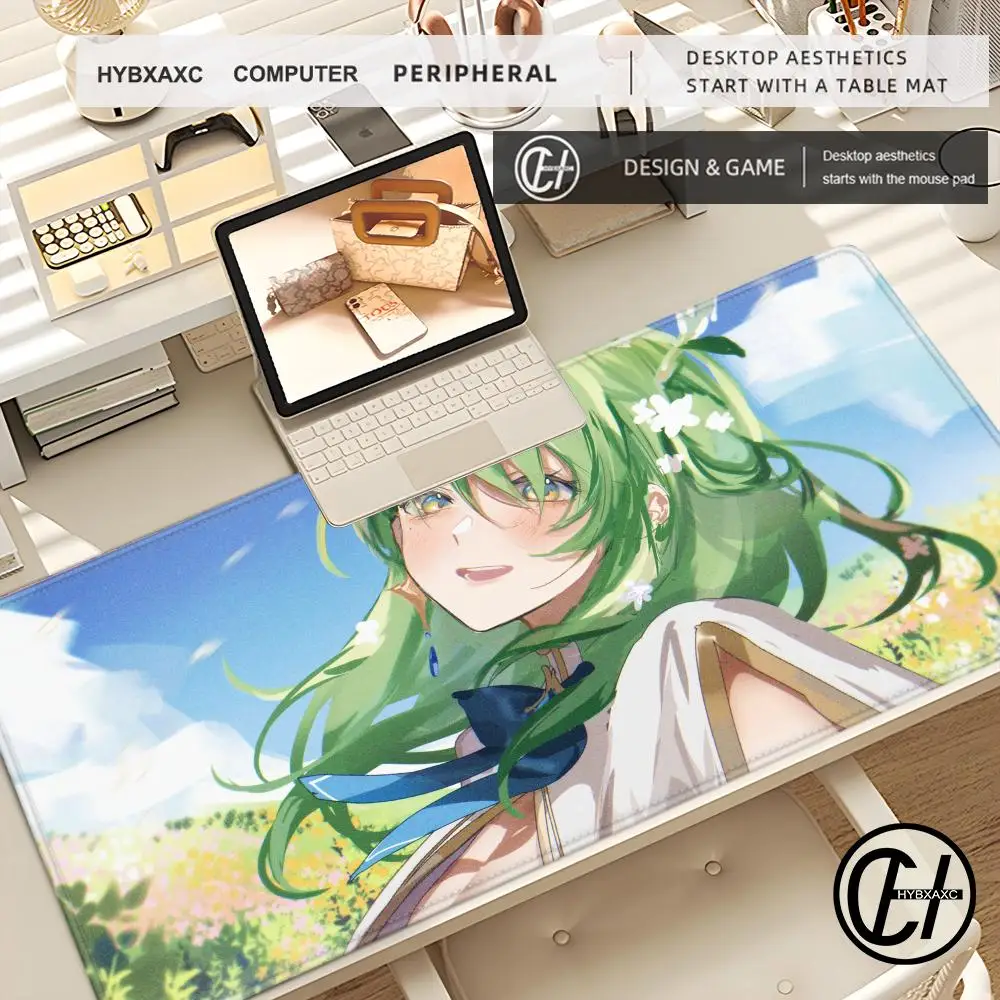 Mauspad Laptop Kawaii Hololive Anime Mädchen Tastatur Pad PC Sexy Ceres Fauna Niedliches Mauspad Gaming Zubehör Desktop Mauspad