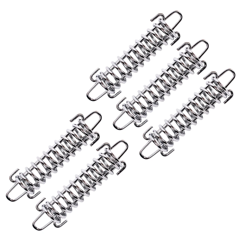 

5pcs High Strength Steel Rope Buckle Tent Wind Spring Durable Non Deformated Long Time Use Outdoor Camping Hiking