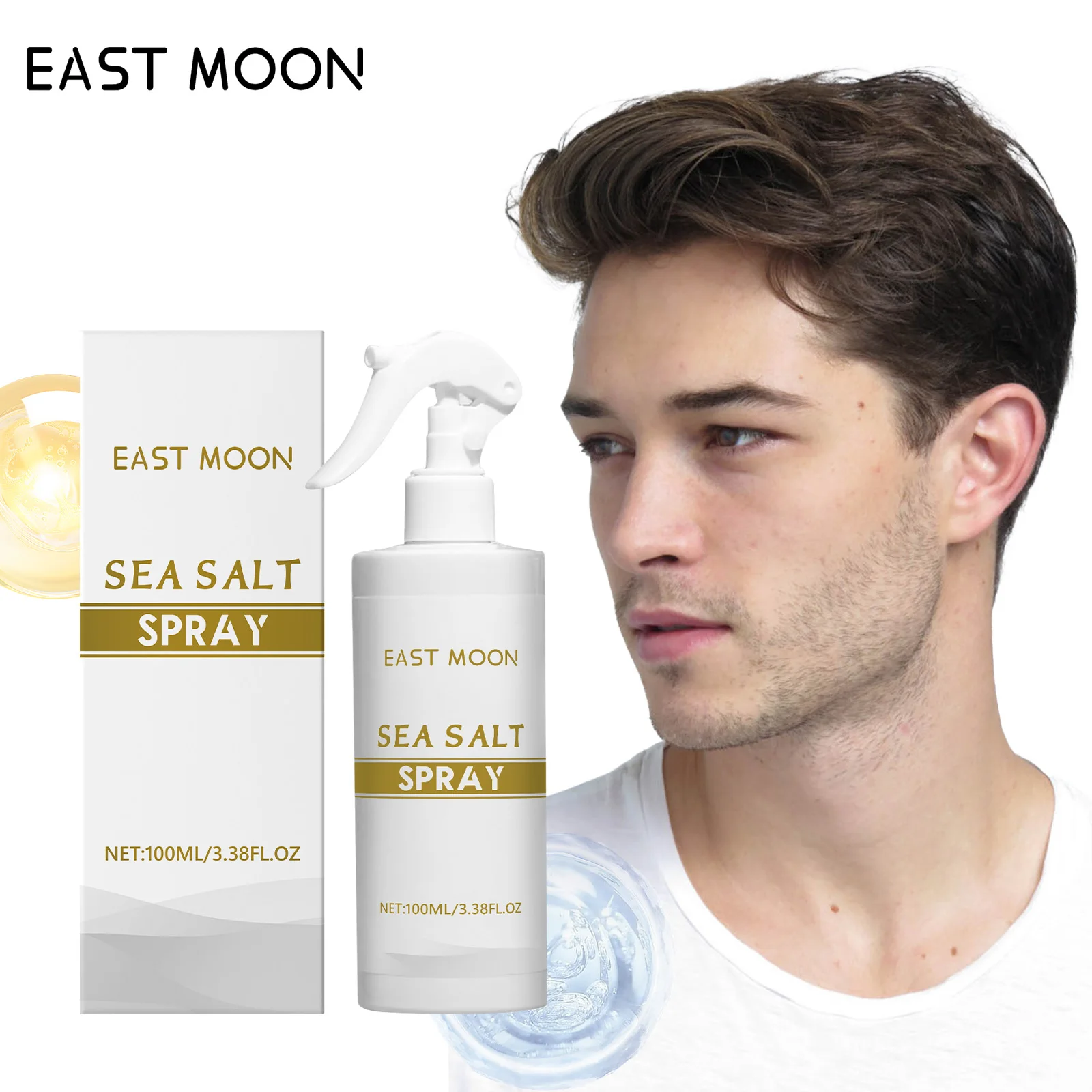 

Мужской спрей с морской солью, текстурирующий спрей для волос, спрей с экстрактом алоэ вера, морской водорослей, естественная фиксация, пляжные волны, уход за укладкой