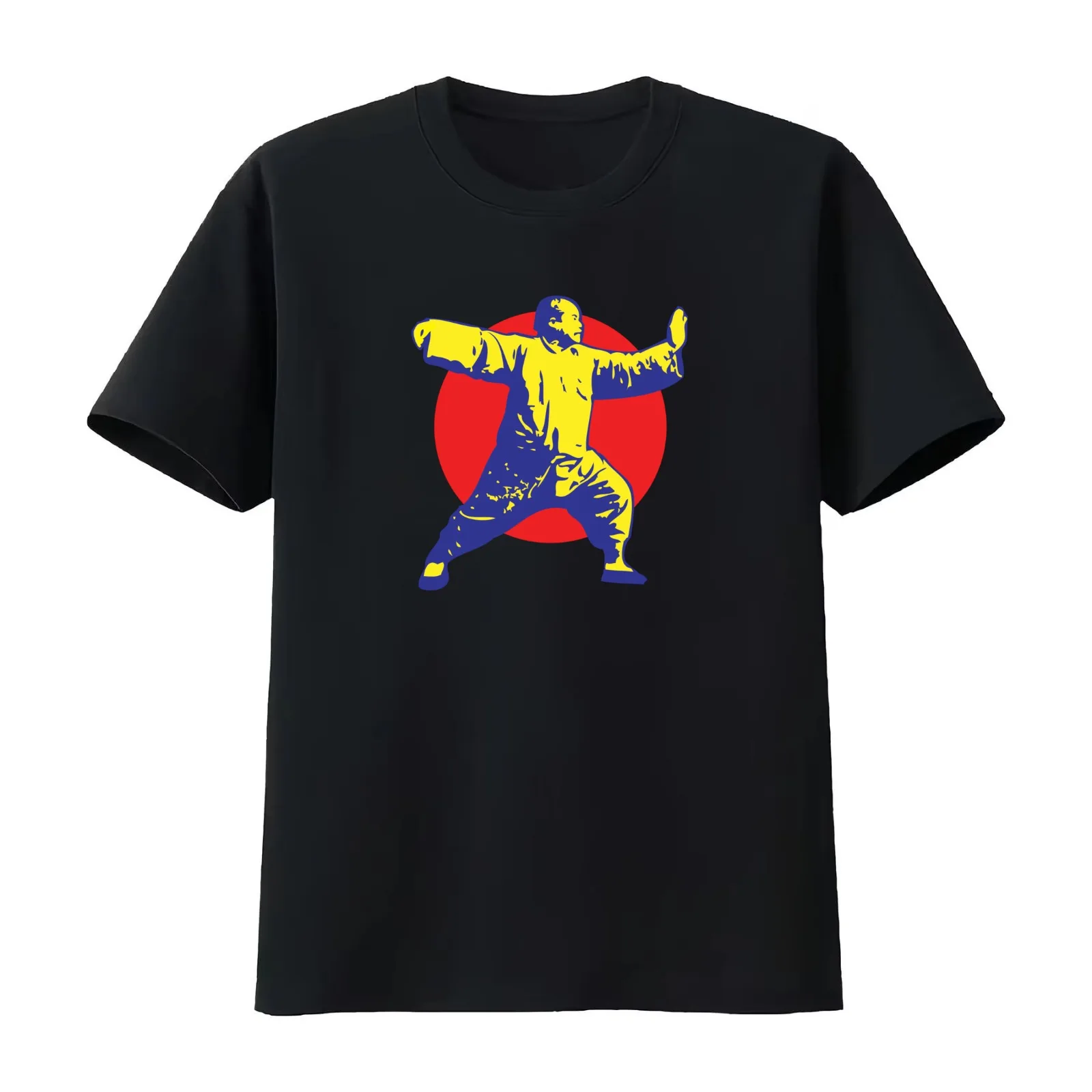 Tai Chi - Single Whip T-Shirt Summer Casual Cotton Tee Oversized Streetwear Tops Vintage Graphic Print Unisex Men Women