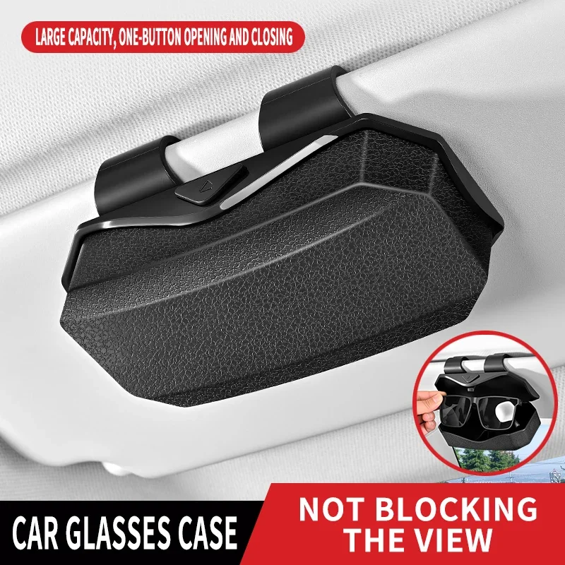 New Car Visor Sunglass Box Clip Car Visor Glasses Holder Sunglass Case Suitable for Truck and Sedan to Place Glasses Accessaries