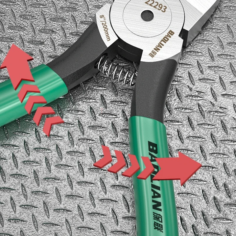 Chromium-vanadium Steel Spout Pliers Durable Double Edge Quick Cutting Plier Automatic Rebound Labor Saving Manual Hardware Tool