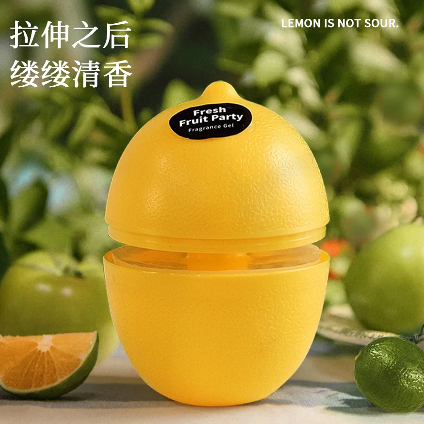 Lemon no fire incense burner, lemon aroma solid balm. Artificial fruit lemon decoration, home aromatherapy, scented gifts