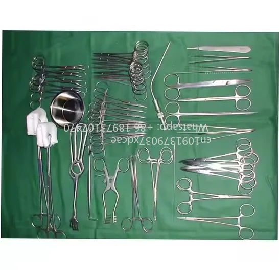 2026 NEW 82 Pcs General Surgical Instruments Set Abdominal Exploration Hemostatic Tissue Forceps Retractor Surgery Tool Kit