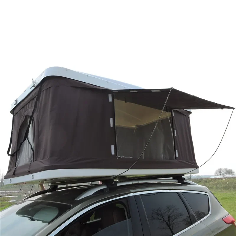 

hard shell rooftop camping tent 4x4 ripstop durable fabric easy to set up waterproof car roof tent for sale 1-2 man 4 season