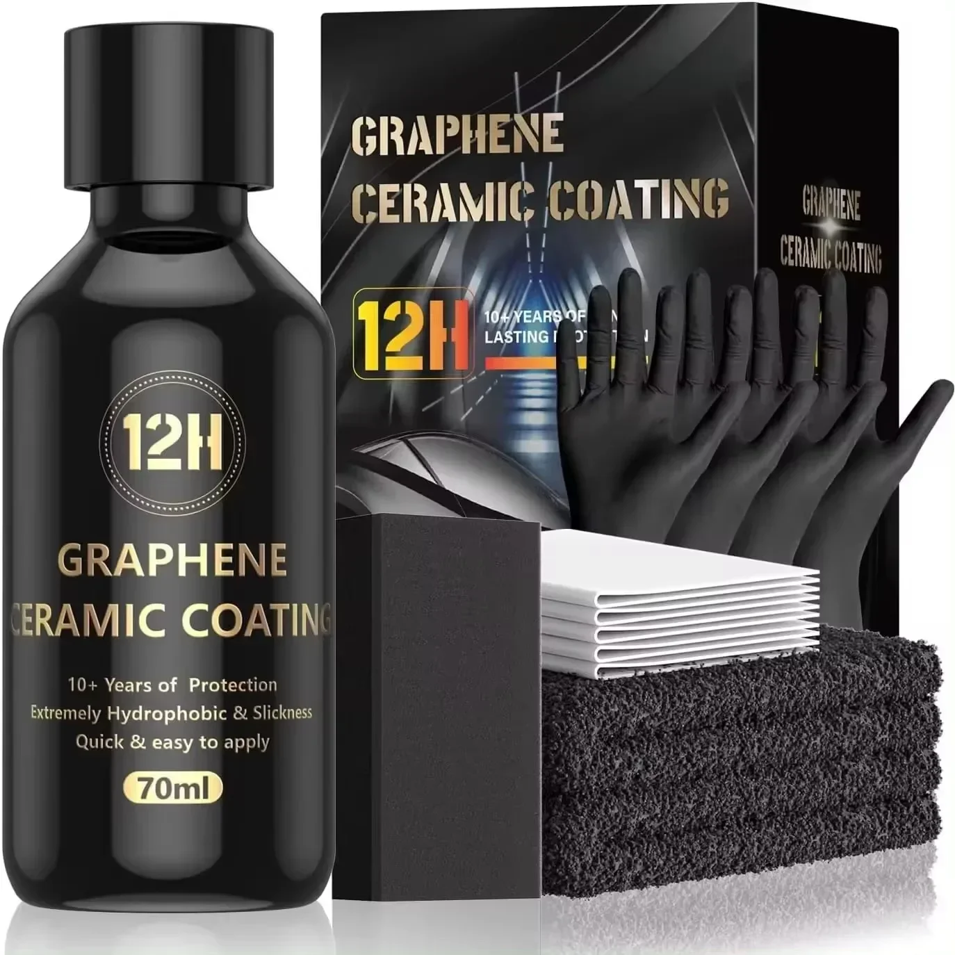 Grafeen keramische coating 20H/12H met zelfherstellende en UV-spoortechnologie Autodetaillering Professionals 10+ jaar bescherming