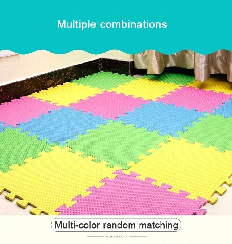 New 30*30cm Baby Puzzle Mat 9pcs/lot Play Mat Kids Tiles Rugs Floor Tiles Toys Carpet EVA Foam Soft Carpet Climbing Pad