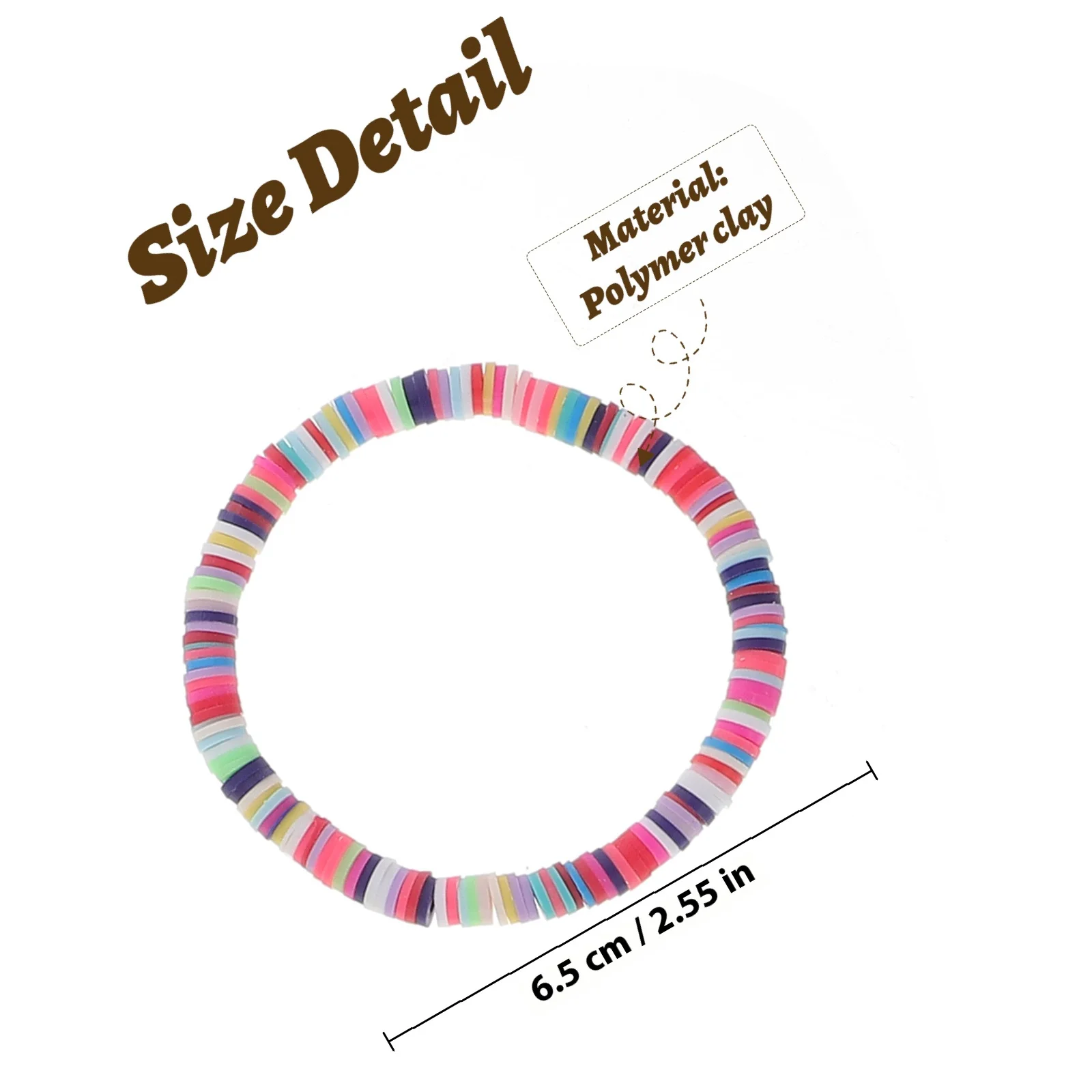 5 قطعة سوار بوليمر كلاي رائع مقاوم للاهتراء المحمولة الخرز أساور هدية عيد الحب لوازم النساء سوار بوليمر كلاي