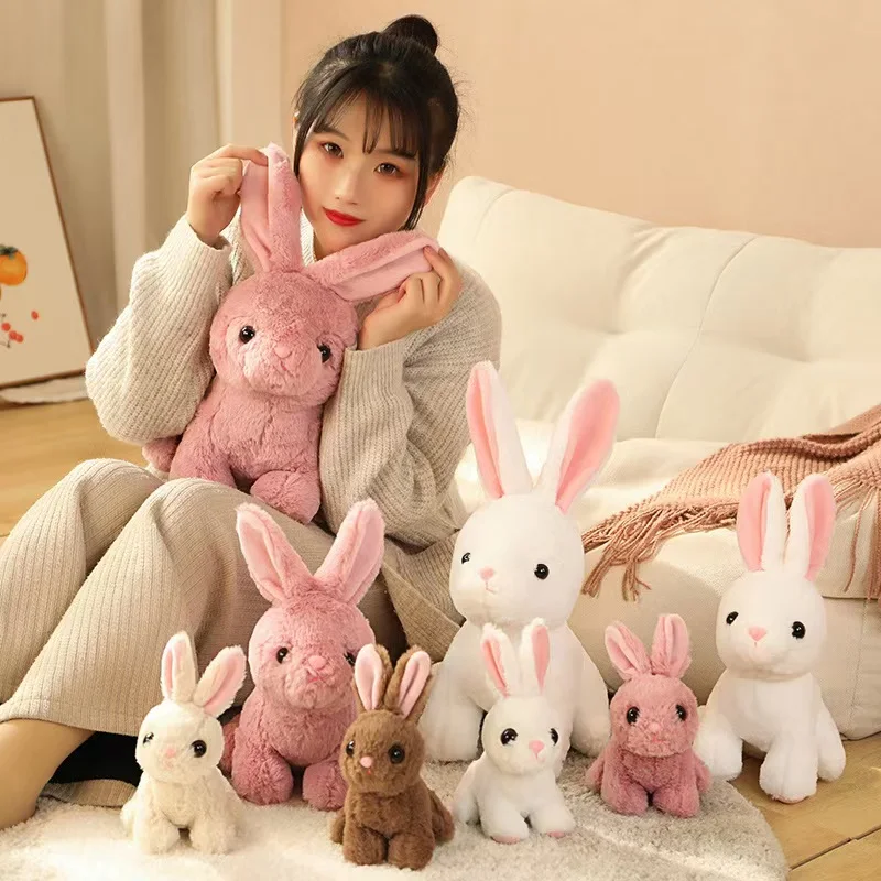 Rabbit plush toy plush animal rabbit doll simulation rabbit children\'s toys birthday Christmas gift girl boy