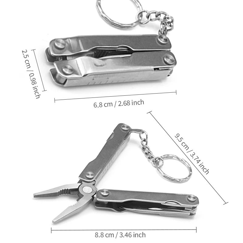 Stainless Steel Multi Tools ，Pliers Pocket Knife with Heavy Duty Pliers Replaceable Bits Multitools for Outdoor, Survival, Hikin