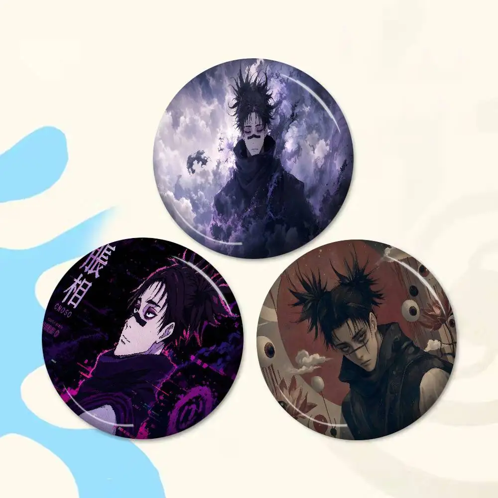 C-Choso Y-Yuji Anime Anime Button Pin Handmade Brooch for Clothes Cartoon Badge Backpack Decoration Jewelry Accessories
