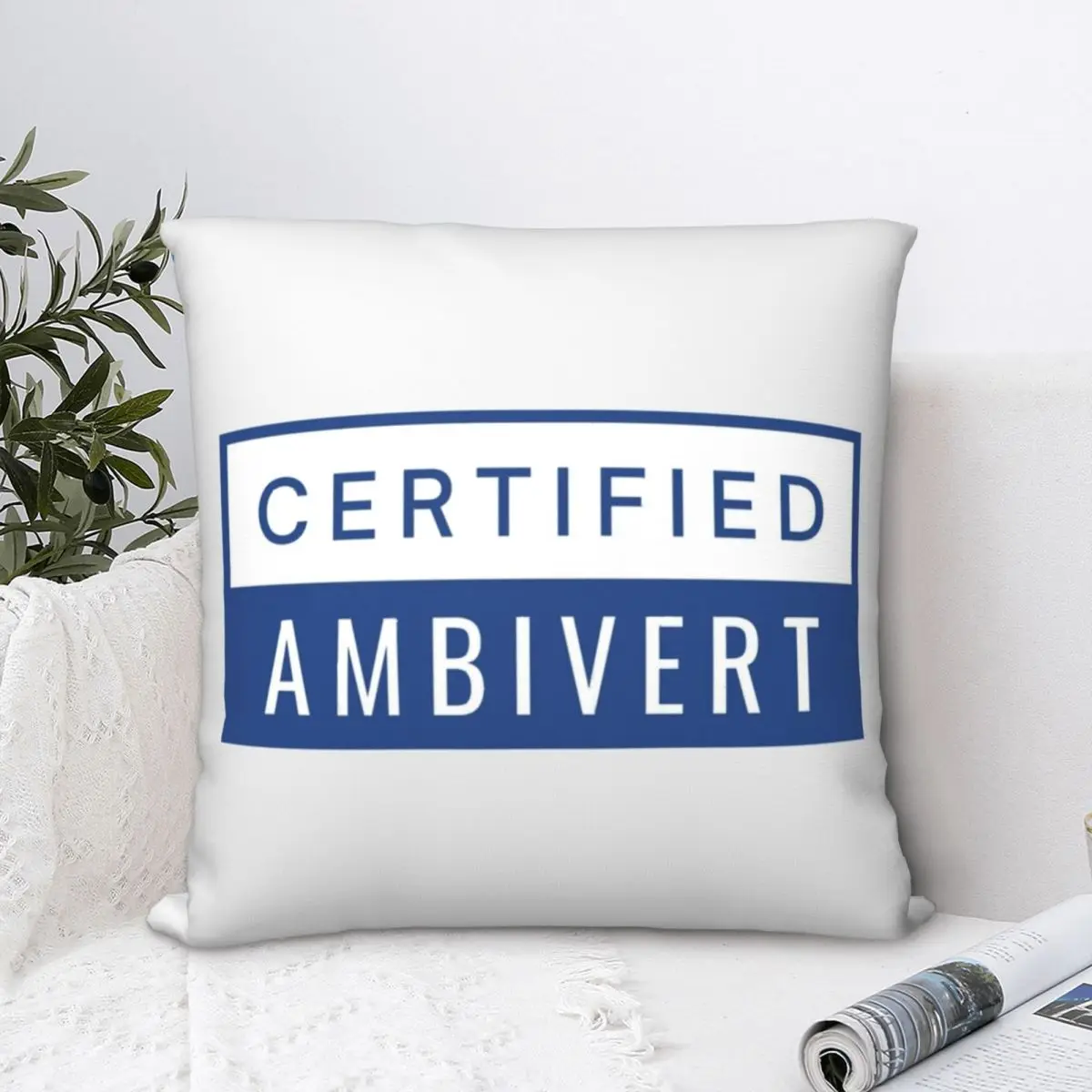 Certified Ambivert Cornflower Square Pillowcase Polyester Pillow Cover Velvet Cushion Zip Decorative Comfort Throw Pillow home