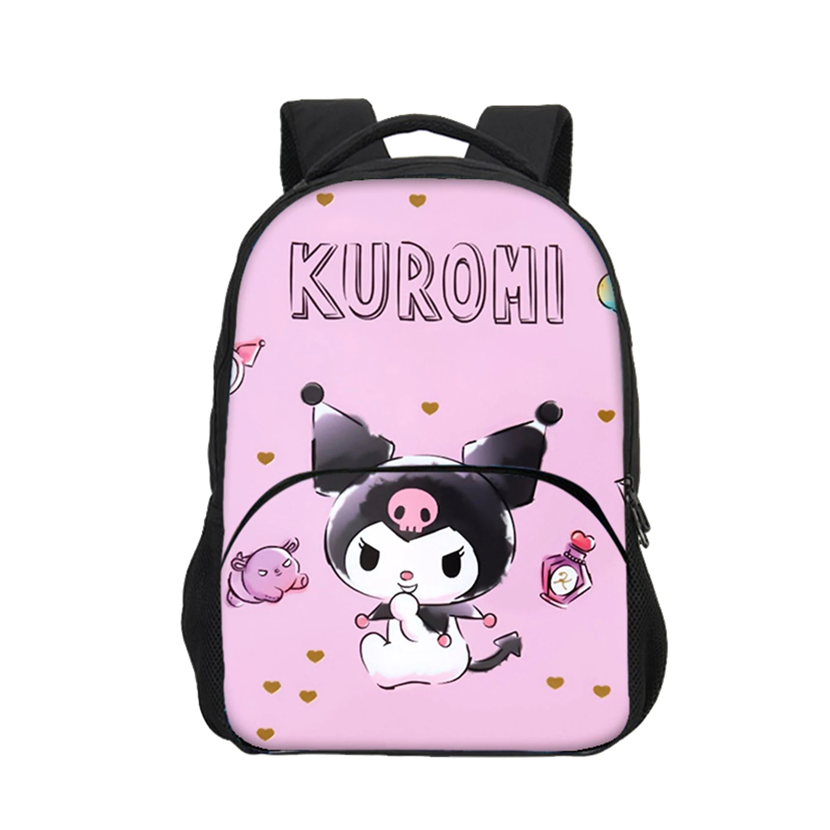 HOT Elementary Children Fashion Kuromi School Bag-Front Pocket Daypack-Cute Waterproof Backpack for Student