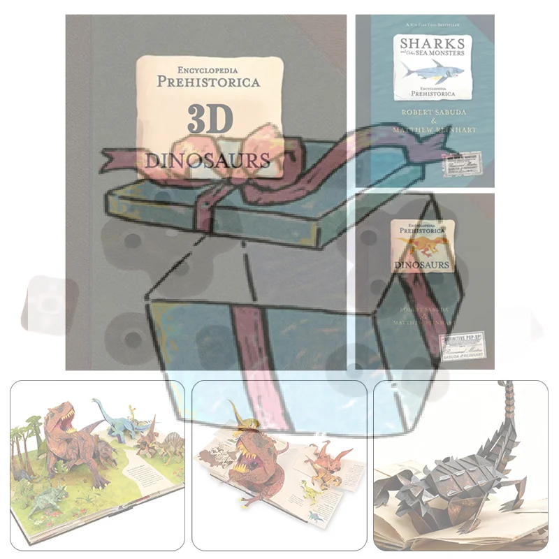 3D Encyclopedia Prehistorica Dinosaurs Folding Pop-Up Interest Dinosaur Picture Book Science Popularization Children's Gifts