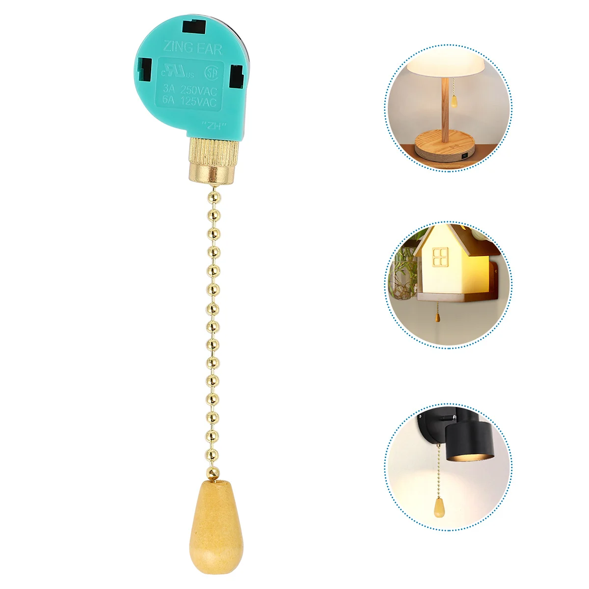 Замена переключателя тяговой цепи для освещения потолочного вентилятора, прочное электрическое управление, тяговая цепь для освещения настенного шкафа с навесом