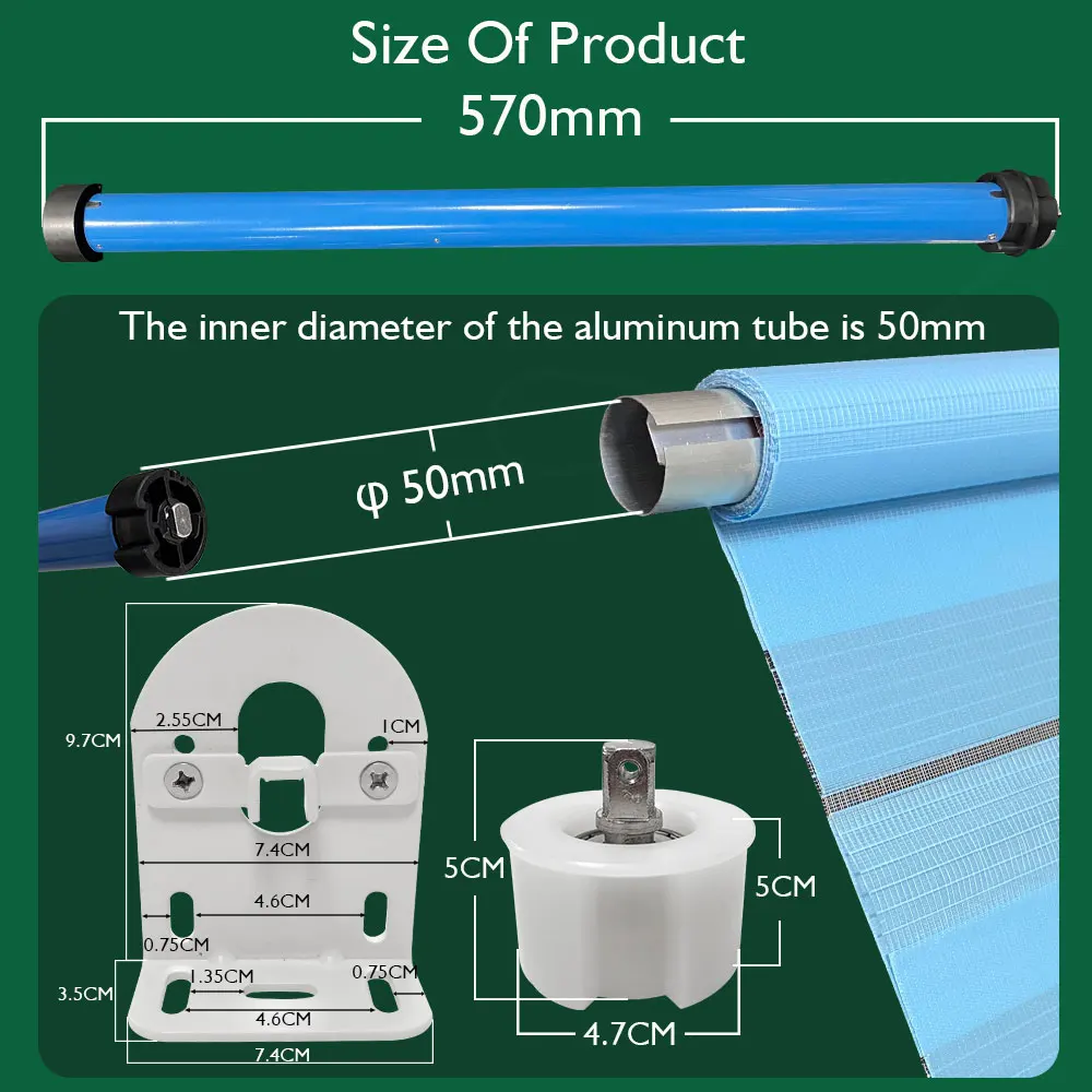 LifeLibero-Rideaux de Fenêtre Automatiques Tuya, Wifi, Moteur de Store Roulant pour Tube de 50mm, Fonctionne avec Alexa Google Home, Commande Vocale Smart Life