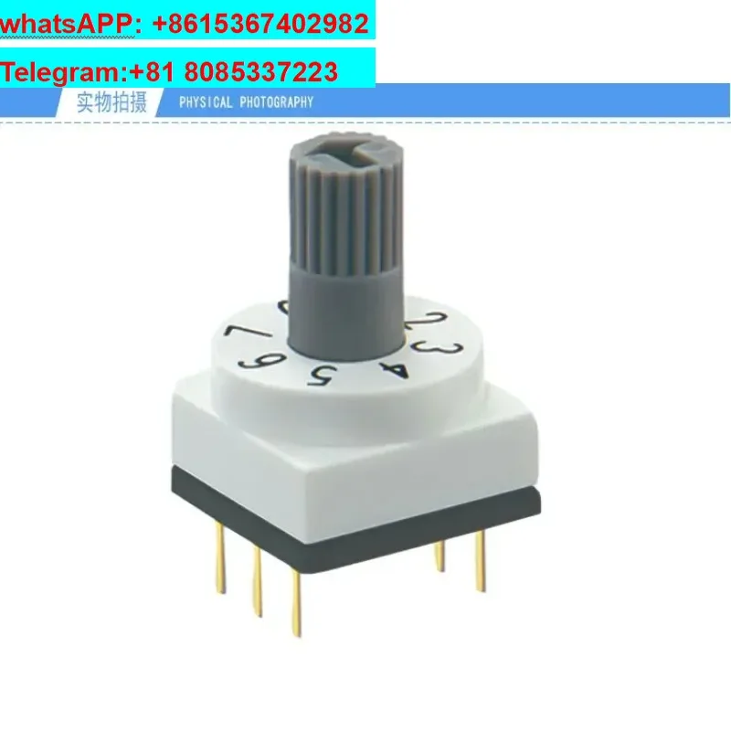 10pcs  Korean original rotary DIP code switch 8421 direct insertion digital dip switch IP67 waterproof 8-gear adjustment