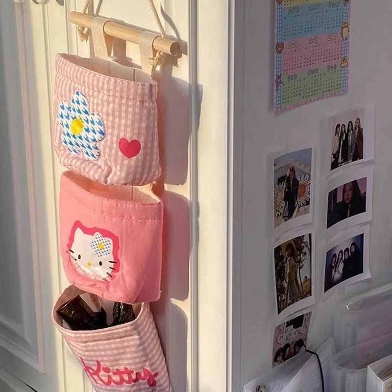 خمر زهرة الملاك مرحبا كيتي حقيبة للحمل حقيبة التخزين حلية Kawaii اليابانية سحر Harajuku مرحبا كيتي حقيبة التخزين هدية