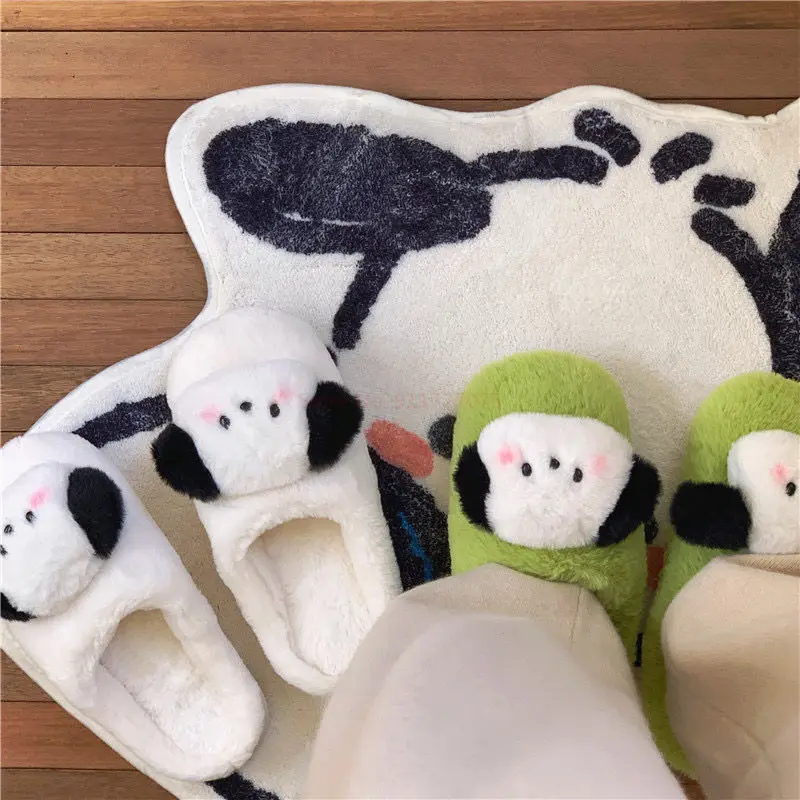 Sanrio Pochacco Cotton Slippers Cartoon Autumn Winter Women Warm Anti Slip Indoor Slippers Parent-Child Comfort Home Shoes Gift