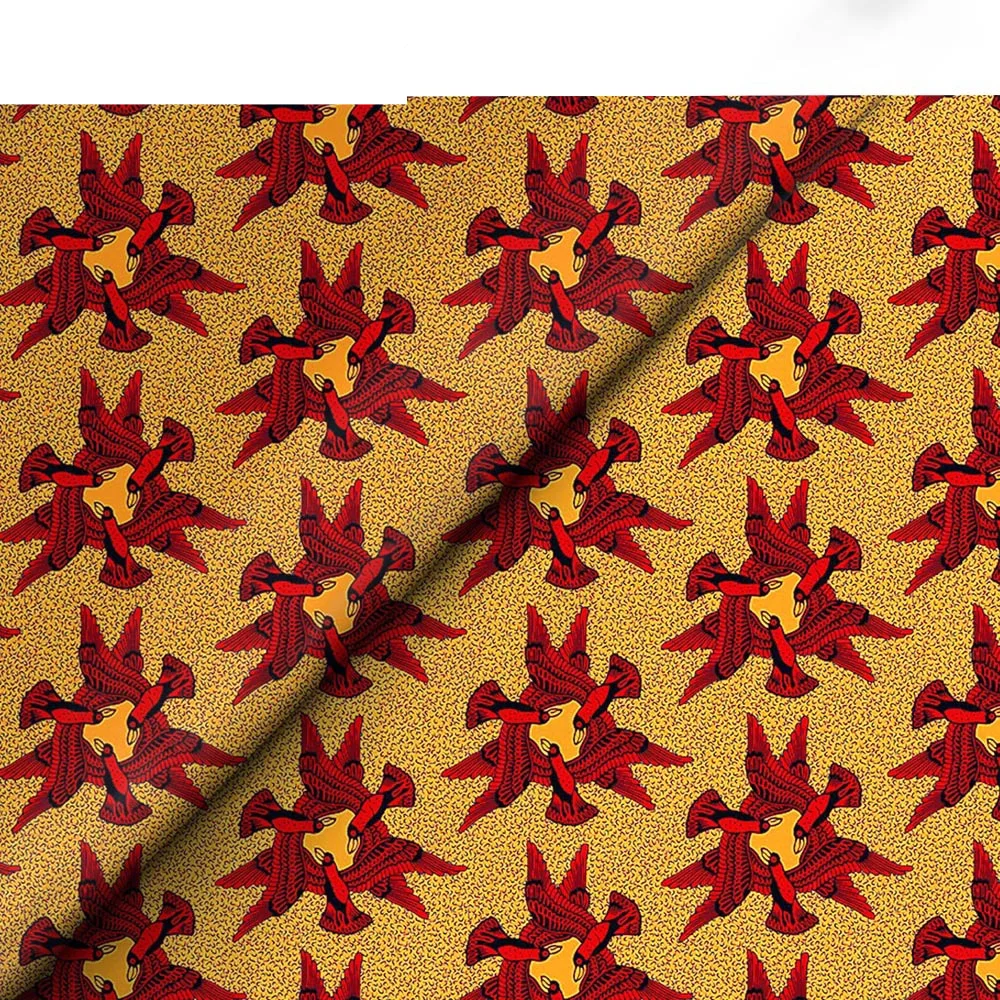 

New Hot Sale African Wax Fabric Cotton Material Nigerian Ankara Block Prints Batik High Quality Sewing Cloth