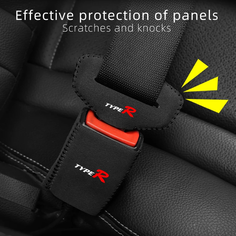 Car Accessories Seat Belt Buckle Anti-scratch Protector Cover For Honda Accord TYPE-R Civic Fit Jazz CRV BRV HRV Insight Pilot P