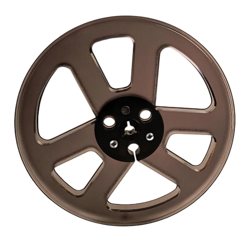 7" x 1/4" Empty 7 Inch  Plastic Take Up Reel For a Reel To Reel Tape Recorder - 6 Window Shaded Gray