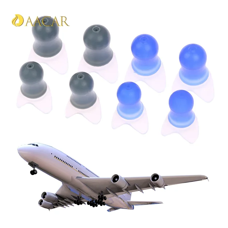 

1 Pair Multifunctional Reusable Earplugs for Noise Reduction Soundproof Sleep & Flight Pressure Equalization