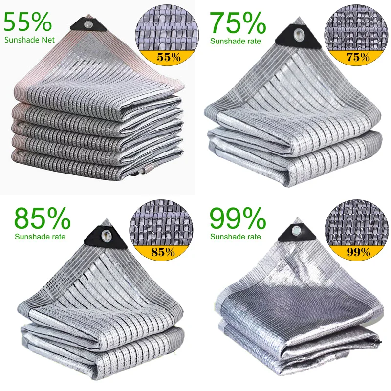 Customized 55%-99% Aluminum Foil Shade Net Insulation Net Sunscreen Net for Garden Shading Net Sunscreen Net for Trees