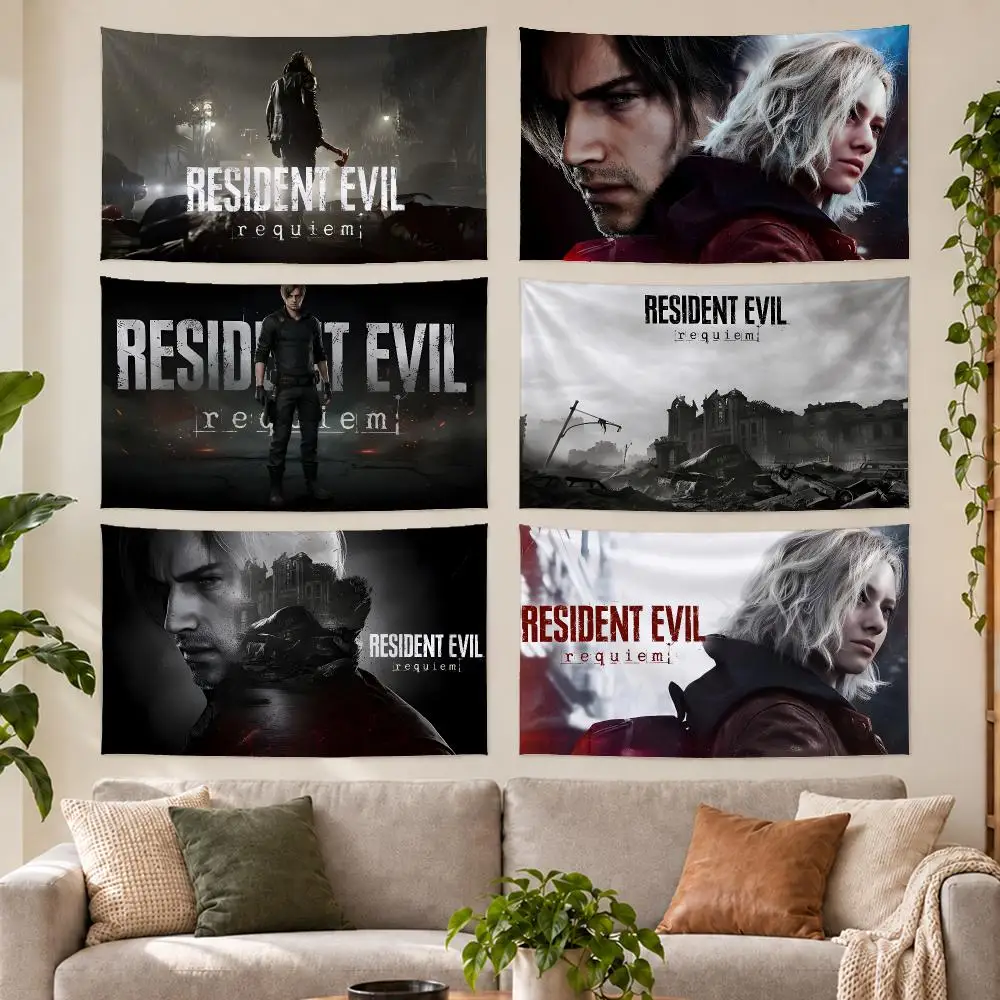 Game R-Resident Evil 9 Tapestry Outdoor Parties Bedrooms Living Rooms Dorm Rooms Wall Decor Banners Gifts
