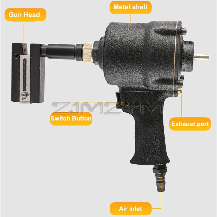 Pneumatic Punch Gun Metal Iron Plate Round Hole Punching machine Stainless Steel Advertising Word Air Puncher 3.2-8MM 6-8KGF