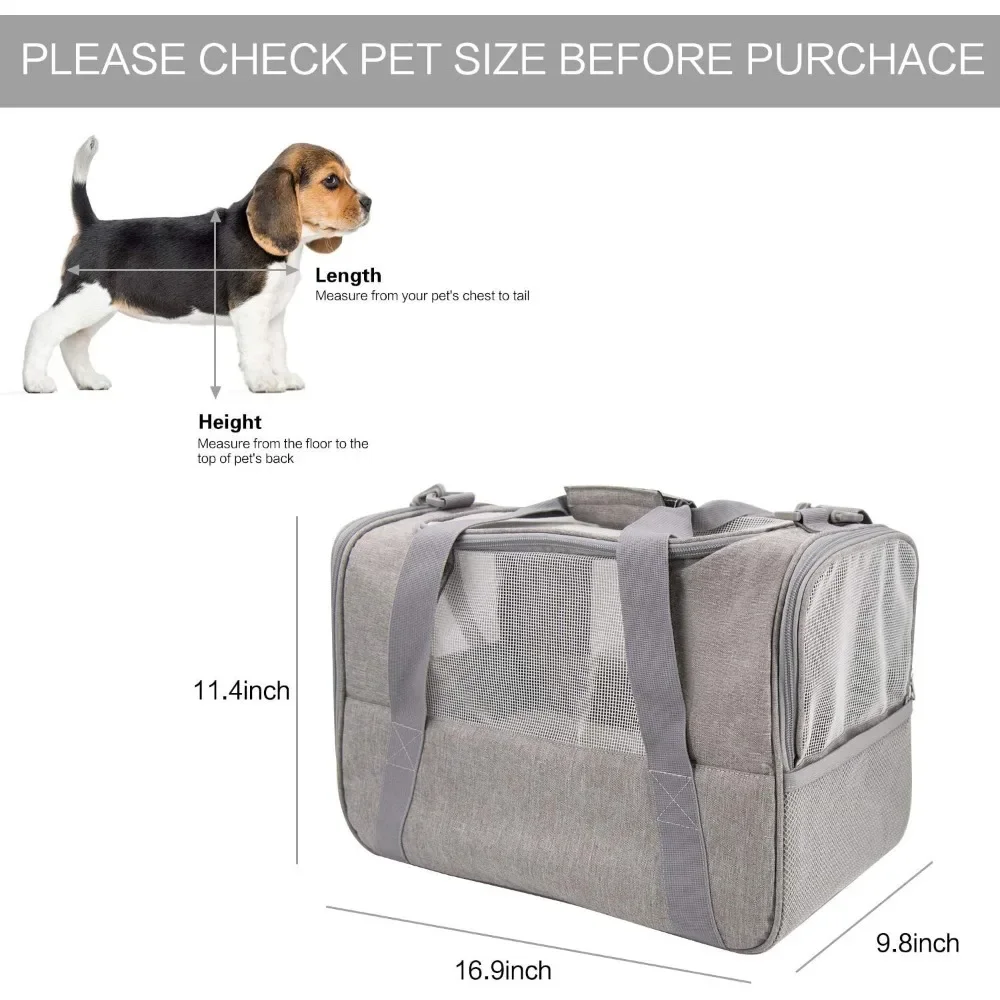 Pet bag is convenient for going out, breathable messenger bag, portable large foldable cat and dog tote bag, pet cat bag