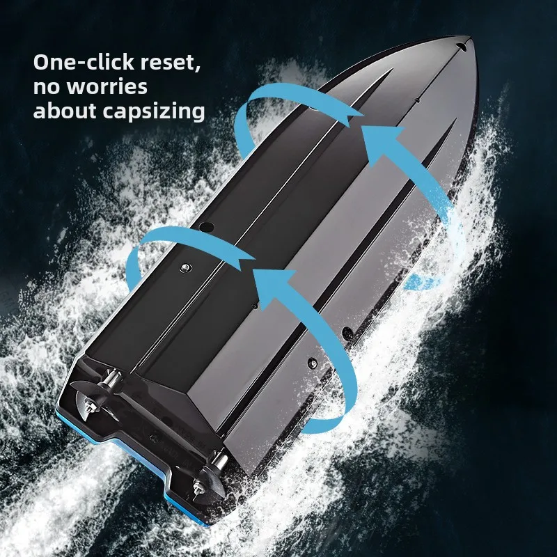 HJ819 قارب التحكم عن بعد 2.4 جيجا هرتز 15 كم/ساعة عالية السرعة التحكم عن بعد قارب سباق مع أضواء المياه قارب سريع لعبة مجسمة للأطفال #2