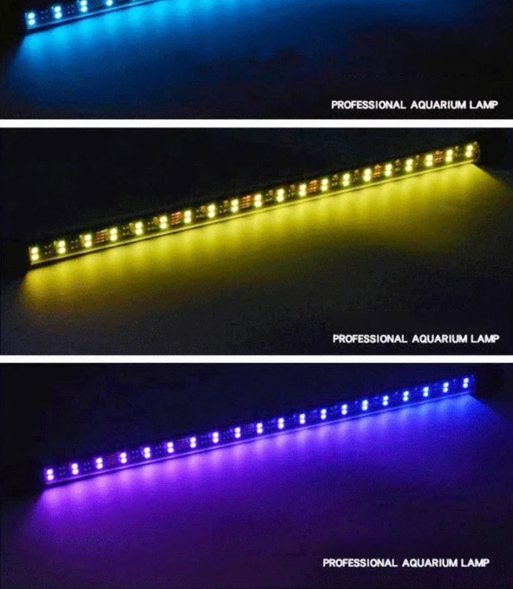 Remote Control LED Aquarium Light 43 Inch Multi Color 16 Color Light Changing LED Fish Tank Light Subersible Aquarium Plant Lamp
