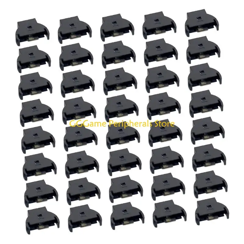 U55B Button Battery Holder 3PIN Vertical Mount Black ABS Copper Construction