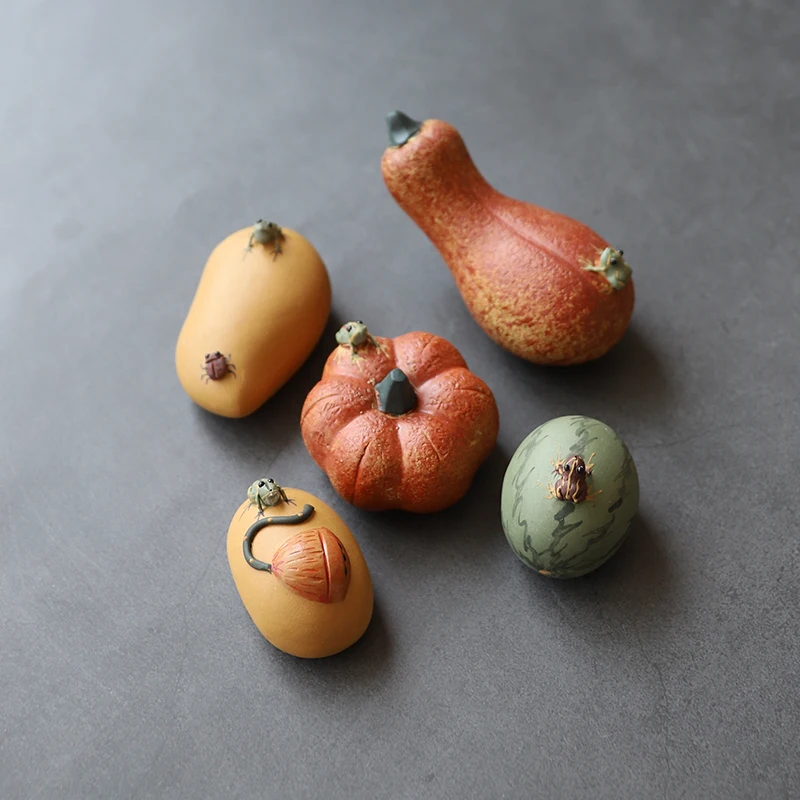 أبواق شاي من الطين الأرجواني، شاي اليقطين، إكسسوارات الشاي #4