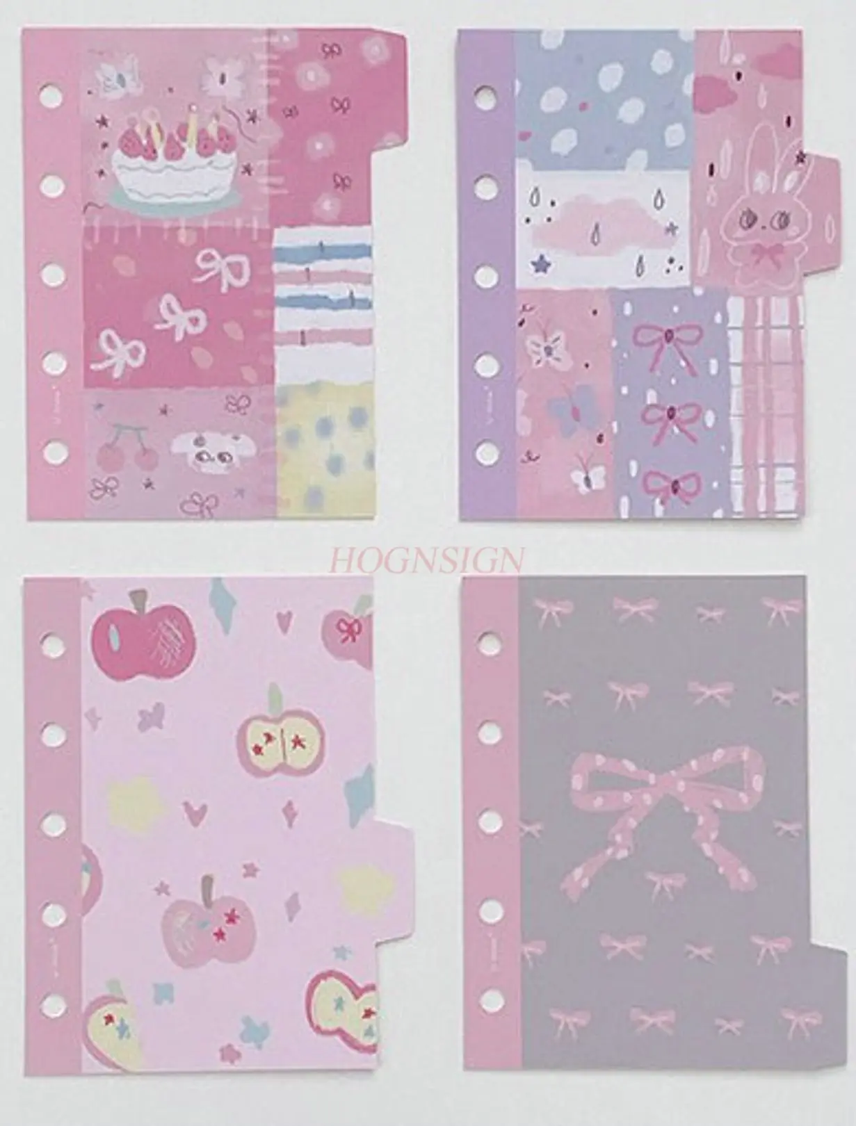 

4 листа/комплект. Симпатичная папка, указатель ручной книги, страница разделителя, классификация закладок, подушка, перегородка.