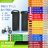 For Fiido T1 Heybike Explore Vivi Z8 Wallke H6 Engwe O14 Battery Ebike Battery 48V 20.8Ah 30Ah Folding Electric Bike Batteries