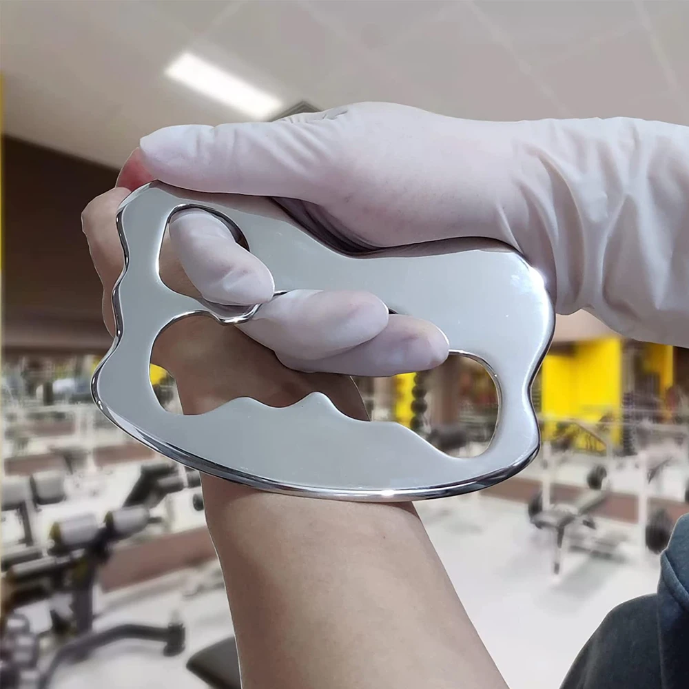 Gua sha Tool Stainless Steel Gussha Massage Tool Muscle Scraping Tool for Soft Tissue Therapy and Reduce Arms,Legs Muscle Pain