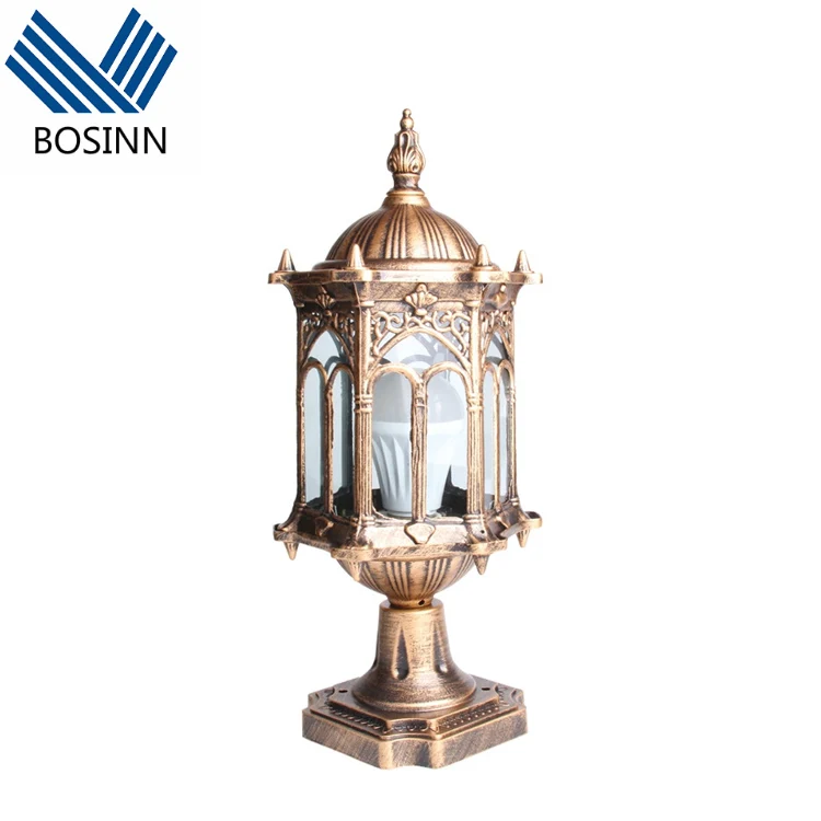 

Post Lantern Lighting Rustproof Garden Pillar Lights Residential Villa Corridor Fence Wall Focos Exterior Patio Lamp