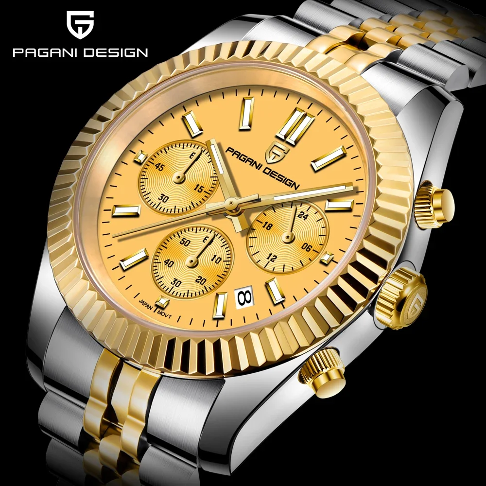 

PAGANI DESIGN 2025 New VD53 luxury men quartz watch 40MM stainless steel sapphire waterproof 50m luminous C3 relojes para hombre