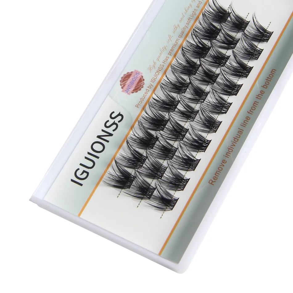 IGUIONSS New Style DIY False Eyelash Extension Natural Individual Volume Lashes Mink Lashes Easy to Operate