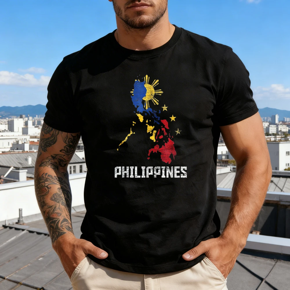 Philippines Map Graphic Printed T-shirt PHILIPPINES Patriot Shirt Summer O-neck Hot Sale Tops Men Women Unisex Daily Life Tee