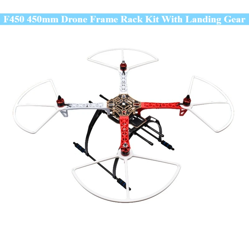 F450 450mm Drone Frame Rack Kit with Landing Gear / Propeller Protective Guard for RC MWC Quadcopter Multicopter Expand DIY