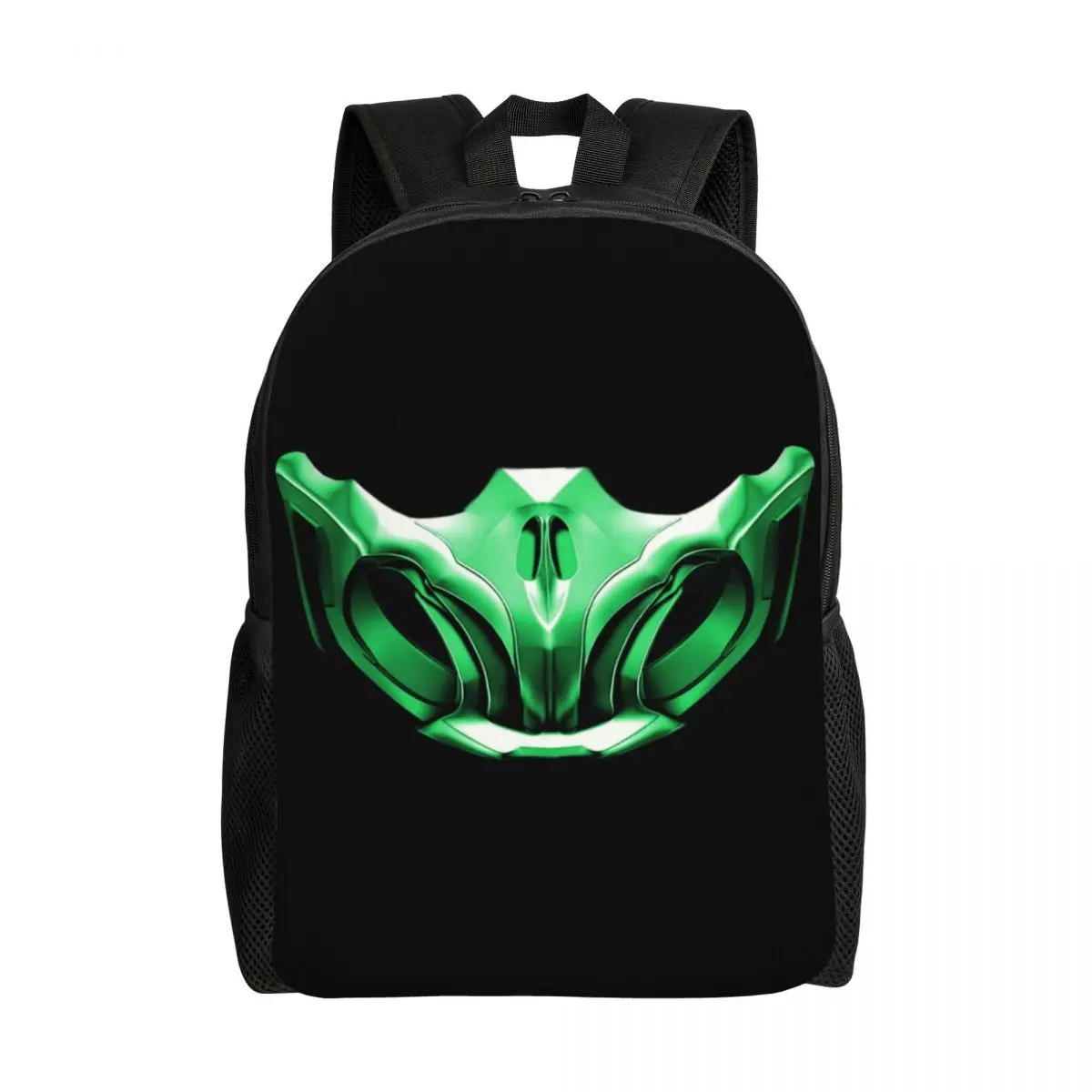 

Customized Green Mortal Kombat Scorpion Backpack Women Men Fashion Bookbag for School College MKX Fighting Game Bags