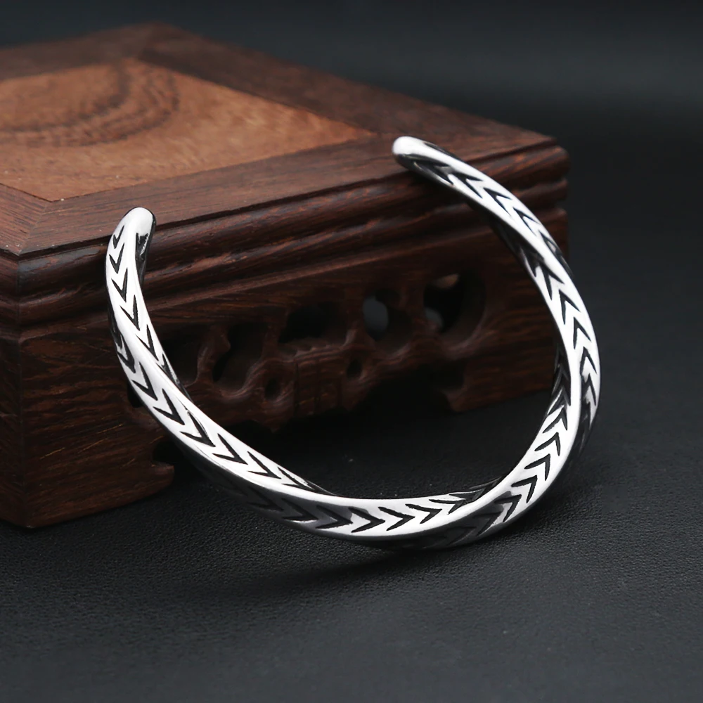 New Vintage 316L Stainless Steel Mobius Bracelet For Men Women Punk Hip Hop Opening Bangles Fashion Party Jewelry Dropshipping